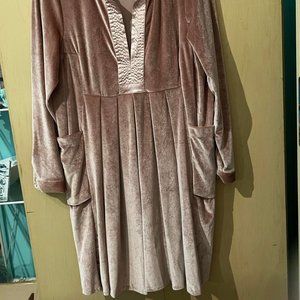 Pink Velvet Pocket Dress Sz M